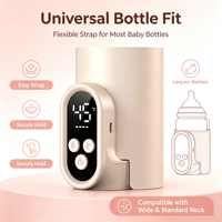 Nouveau chauffe-biberon sans fil mini portable rechargeable sans eau pour bébé, idéal pour les voyages et les sorties