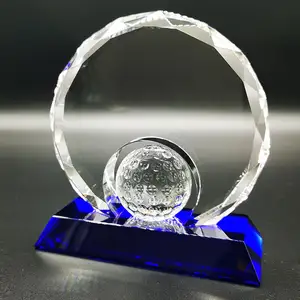 Trofeo con forma de diamante de cristal, regalo de negocios, suministro de fábrica