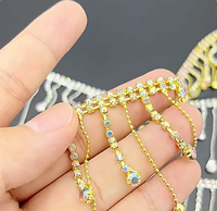 Accessoires de chaîne à pampilles pour bijoux DIY avec strass et griffes de fixation pour couture à la main et utilisation sur vêtements