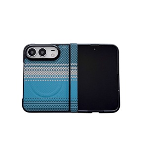 Funda Magnética con Tapa Abatible de Cuero PU Azul con Diseño a Cuadros/Camuflaje para Teléfonos Motorola Pro Max - Product Image 1