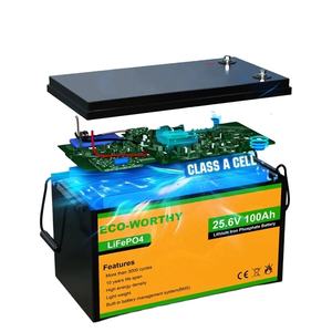 بطارية ليثيوم صديقة للبيئة نظام تركيب أيون 12 فولت 24 فولت 48 فولت 100 أمبير بالساعة 200 أمبير بالساعة 300 أمبير بالساعة Lifepo4 لنظام الطاقة الشمسية - Product Image 2