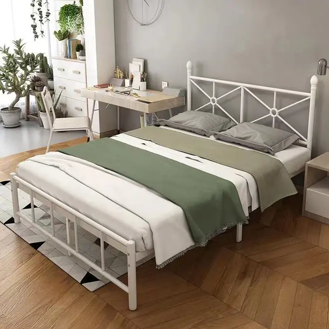 Metal Beds Add Beauty and Balance to a Bedroom, Adding Classic Home Furniture Bunk Bed 1 Set Iron Modern White & Black 5 Years
