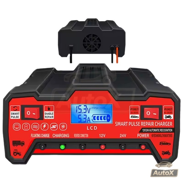 Fully Automatic High Power Smart Car Battery Charger for Repair 12V 24V Battery Fast Charger
