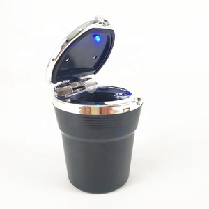 Car Ashtray, Auto Ashtray With Led Light, Portable Colorful Car Ashtray  With Lid Smell Proof