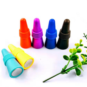 Silicone Wine Stopper Conical Vacuum Bottle Cap Kitchen Home Use Multicolor - Product Image 1