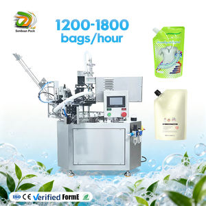 Bolsa semiautomática de pie, detergente para la ropa, agentes de limpieza, bolsa de boquilla líquida, máquina de llenado y tapado - Product Image 1