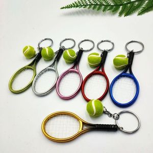 Metal Keychain Mini Tennis Ball & Tennis Racket <b>Key</b> <b>Rings</b> Tennis Ball Split Keyring Perfect Gift Idea - Product Image 3