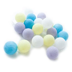 Guirnalda de 20 Luces LED con Bolas de Algodón, Cadena de Luces Decorativas para Navidad, Bodas, Fiestas, Decoración del Hogar - Product Image 1