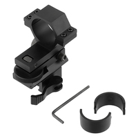 Focuhunter Anneaux de montage QD réglables en aluminium anodisé noir mat 1'' (30 mm) pour accessoires de lunette et lampe torche 6063 Chasse