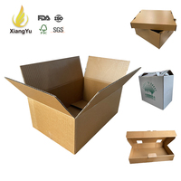 Carton à poisson en carton ondulé ciré, imprimé sur mesure, étanche à l'eau et à l'humidité, 12x10x8 pouces, isolé pour l'expédition de thon frais