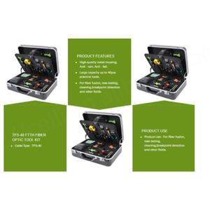 Kits d'outils pour fibre optique FTTH 26 pièces TFS-40 pour l'épissure de fibre de réseau outil d'équipement de décapage de fibre - Product Image 2