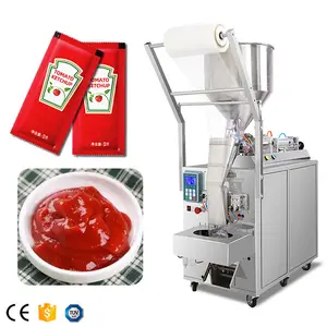 Mesin kemasan kantung pasta otomatis mesin untuk mesin pembuat saus tomat untuk kemasan salad saus tomat