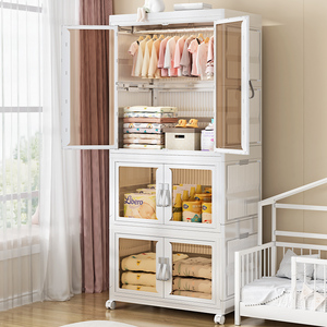 Gấp đồ nội thất Closet xách tay Kid Closet, có thể gập lại nhựa lưu trữ nội với 5 móc cho phòng ngủ - Product Image 1