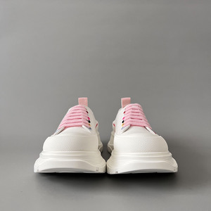 Sneakers de luxe à plateforme haute en toile blanche multicolores, semelle épaisse, chaussures décontractées - Product Image 6