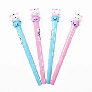 O & Q bán buôn tùy chỉnh nhựa đài phun nước bóng bút xoay chủ bút thỏ bóng bút cho quảng cáo trường văn phòng phẩm - Product Image 1