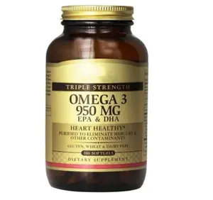 Capsule softgel d'oméga 3 pour le soutien immunitaire et la santé de la Vision, supplément d'huile de poisson d'oméga 3