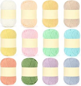 5 Hilos de Leche, Algodón, Lana, Lana para Bebé, Hilo Grueso para Tejer a Mano, Hilo para Muñecas Tejidas a Mano, Venta al por Mayor DIY - Product Image 1