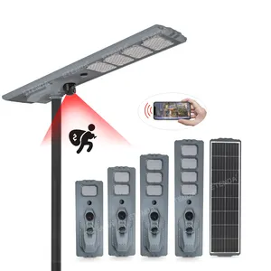 100W200W300W400W800W1200W All In One güneş sokak işık kamera ile akıllı şehirde açık için entegre güneş sokak lambası Led