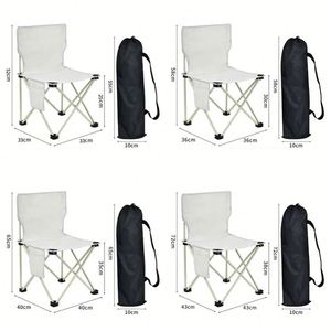 Silla Metálica Ligera para Exteriores, Plegable, con Marco de Hierro y Tela de Poliéster 600D, para Camping, Pesca y Playa - Product Image 1