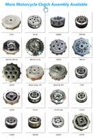 KTD Kits d'embrayage pour moto 150cc 200cc, moteur Lifan Zonsen Moto Carguero, 6 disques, 6 boulons, embrayage centrifuge automatique, moyeu d'embrayage