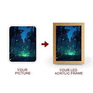 Benutzer definierte Anime Charakter Acryl Holz Bilderrahmen Nachtlicht für quadratische Element Überraschung Geschenk Souvenir - Product Image 4