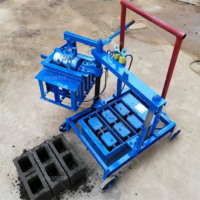 Petite machine portable de fabrication de blocs de béton, 2-45, mobile, manuelle, pour la production de briques creuses en ciment