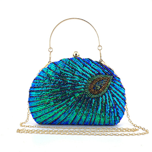 Nuova borsa da sera con paillettes fatta a mano vintage stile cinese <span class=keywords><strong>pochette</strong></span> ricamata a mano - Product Image 1