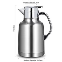 Bouilloire électrique classique de 1,6 L pour usage domestique, intérieur poli miroir, en acier inoxydable, avec sifflet