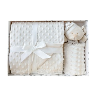 Offre Spéciale Lovey <span class=keywords><strong>ours</strong></span> endormi <span class=keywords><strong>bleu</strong></span> rose <span class=keywords><strong>blanc</strong></span> emmailloter cristal polaire enfant en bas âge recevant bébé couverture sécurité couette ensemble - Product Image 3