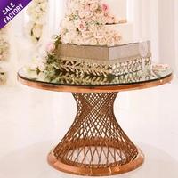 Table de présentation de gâteaux de mariage Sino Perfect Promotion Gold pour événements et fêtes