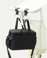 Sac à langer à grande capacité en lin rayé, imperméable et coupe-vent, accessoires pour poussette, sac de messager pour maman