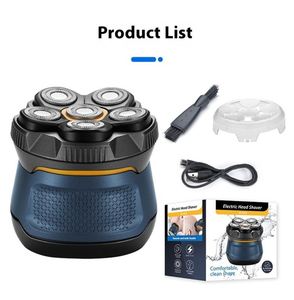 Rasoir électrique rotatif à six têtes rechargeable par USB, étanche IPX6, 5 lames, autonomie de 120 minutes, pour le visage, usage domestique masculin, garantie 1 an - Product Image 6