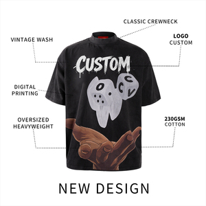 पुरुषों के कपास ग्राफिक स्ट्रीटवियर पुरुषों के लिए उच्च गुणवत्ता वाले थोक कस्टम वॉश टी-शर्ट थोक आपूर्तिकर्ता - Product Image 4