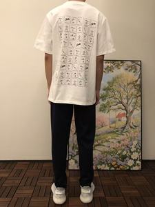 Camiseta Blanca con Estampado Gráfico para Hombre, Cuello Redondo, Manga Corta, Corte Regular, 100% Algodón Jersey, Transpirable, Estilo Urbano, 250g, Hecho en China - Product Image 2