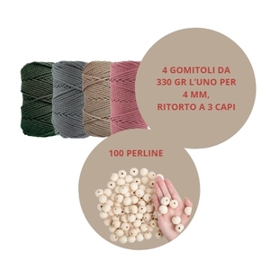 Perline in legno naturale con foro da 4 mm, kit fai da te con corda per macramè, per gioielli, ghirlande, decorazioni per la casa, forniture per artigianato - Product Image 2