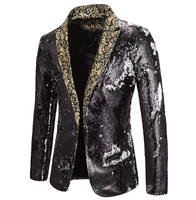 Veste blazer à col châle et à paillettes bling pour hommes, blazer de smoking pour fête de marié, DJ, discothèque et bal de fin d'année