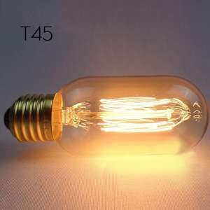 Ampoule à incandescence vintage T45 40W <span class=keywords><strong>petit</strong></span> tube en verre avec filament de tungstène <span class=keywords><strong>Edison</strong></span> Style E26/E27 240v - Product Image 3