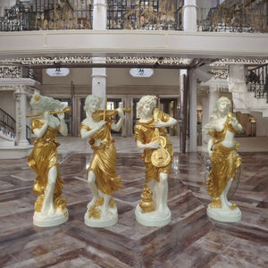 屋内/屋外等身大エレガントグラスファイバー伝統的なギリシャの女神アールデコ手作り宗教彫刻ミュージカルフィギュア - Product Image 1