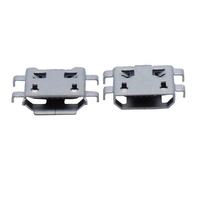 Conector Micro USB de 5 Pines Hembra para Placa de Circuito, 0.8mm SMT + 4 Patas DIP Tipo B, Patas de Montaje a Través de Orificio + Terminales SMT