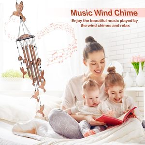 Kolibrie Windgong Outdoor Cadeaus Voor Vrouwen/Mannen/Moeder/Vrouw/Oma Verjaardagscadeaus Gedenkteken Geschenk Metaal Windgong - Product Image 6