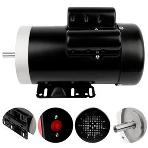 Moteur asynchrone monophasé Cuilvu 2HP 1750 tr/min 115V 230V TEFC à montage sur pied, diamètre d'arbre 5/8 - Product Image 6