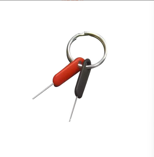 Portable and Anti-loss SIM Card Ejector Pin with Two Pcs and a Keychain for Outdoor Carrying