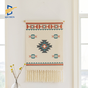 Innermor gros imprimé Design coton et <span class=keywords><strong>lin</strong></span> tapisserie décor à la maison géométrique tissé tapisserie <span class=keywords><strong>tenture</strong></span> murale - Product Image 1