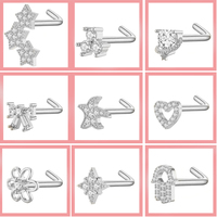 Piercing nez accessoire en acier inoxydable 316L micro set anti-allergie bijoux indiens anneau de nez