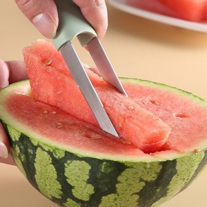 Coupe-pastèque avec <span class=keywords><strong>fourchette</strong></span>, couteau à fruits 3-en-1 pour tranches et dés, outil de cuisine portable pour les fêtes estivales et les barbecues - Product Image 3