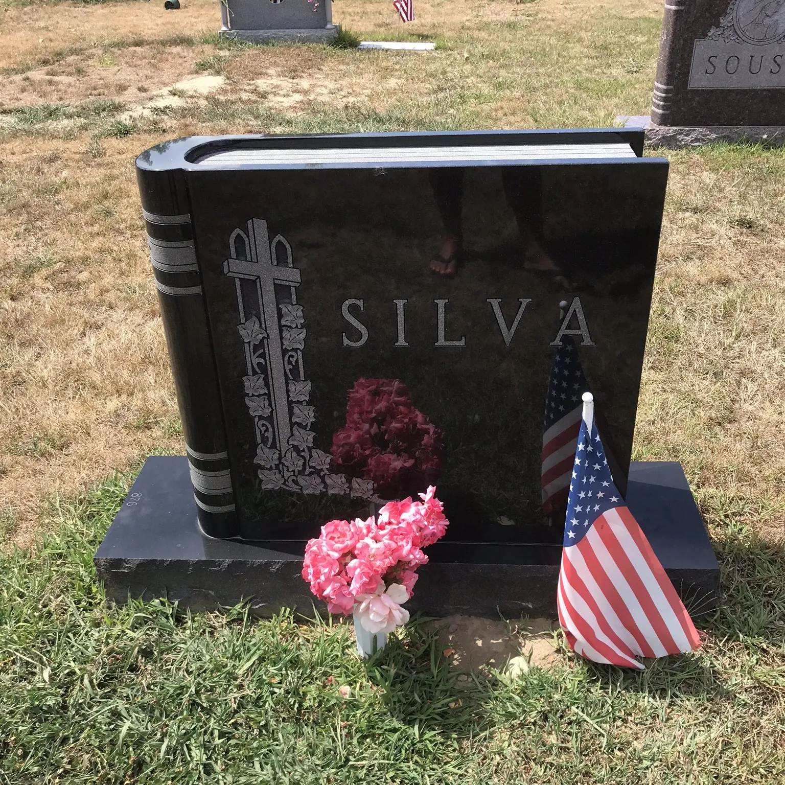 Chino de granito negro cementerio lápidas lápida EE. UU., venta al por mayor monumento