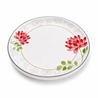 Assiette en mélamine durable et incassable, blanche brillante, certifiée qualité alimentaire, exportation d'usine, vente en gros, restauration
