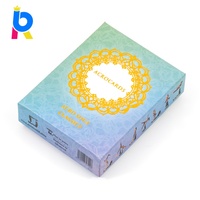 Cartes d'affirmation de yoga en feuille d'or de luxe, jeu de cartes personnalisé pour la pratique quotidienne de la pleine conscience, écologique, pour usage familial, boîte en deux parties, logo personnalisé
