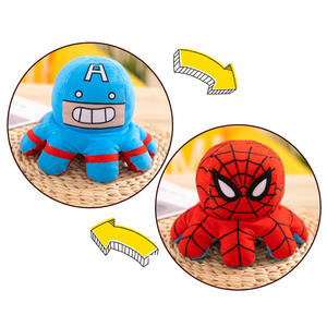 Vente en gros de jouets en peluche en forme de pieuvre réversible à petit format, populaires, de <span class=keywords><strong>super</strong></span>-héros de dessins animés, pour enfants - Product Image 2