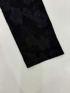 Chiffon Jacquard Open Top Abaya Set Unlined Semi Transparent Elegant Traditional Suitable All Seasons Modest Long Sleeve - Product Image 5